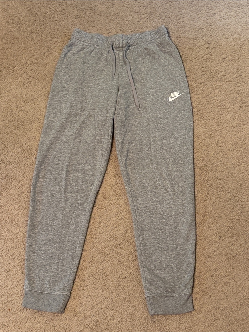 Nike Gray Women Jogger Sweatpants with White Logo